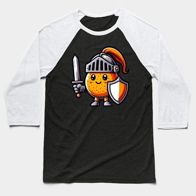Orange knight Baseball T-Shirt by Ferdi Everywhere